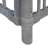 vidaXL Cadeiras de jantar com almofadões 2 pcs vime natural cinzento