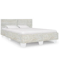 vidaXL Estrutura de cama artesanal em vime natural 140x200 cm
