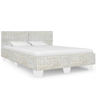 vidaXL Estrutura de cama artesanal em vime natural 140x200 cm