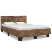 vidaXL Estrutura de cama artesanal em vime natural 140x200 cm