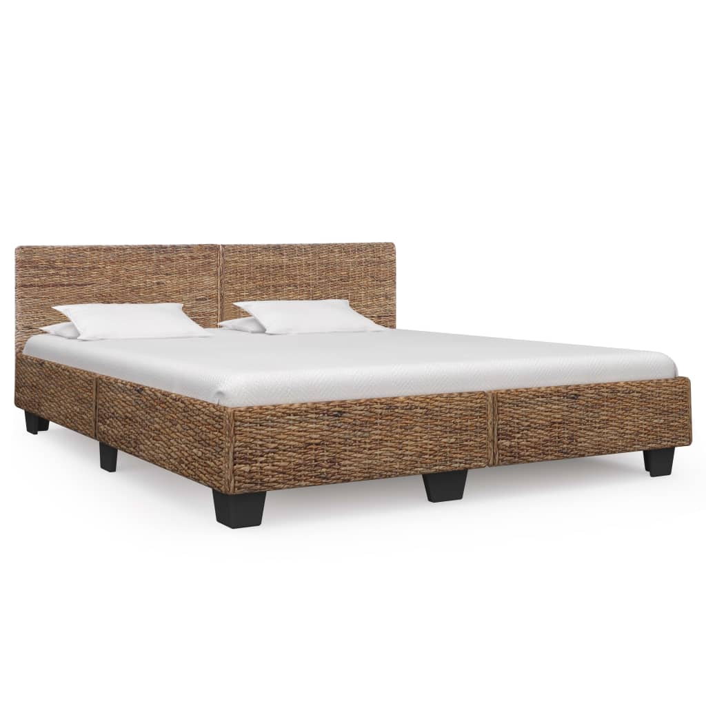 vidaXL Estrutura de cama artesanal em vime natural 140x200 cm