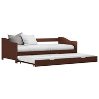 vidaXL Estrutura sofá-cama de puxar madeira de pinho 90x200 cm branco