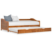 vidaXL Estrutura sofá-cama de puxar madeira de pinho 90x200 cm branco