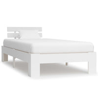 vidaXL Estrutura de cama 90x200 cm pinho maciço branco