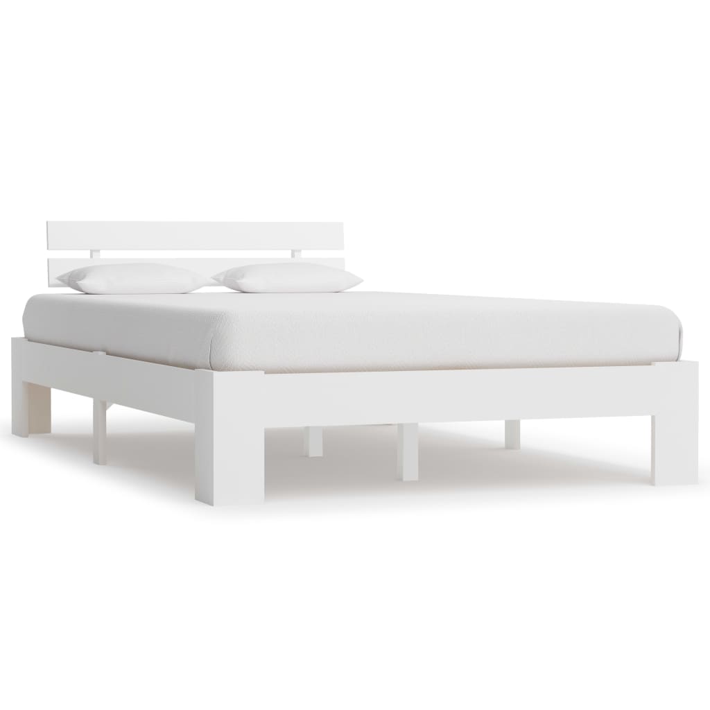 vidaXL Estrutura de cama 90x200 cm pinho maciço branco