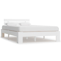 vidaXL Estrutura de cama 90x200 cm pinho maciço branco