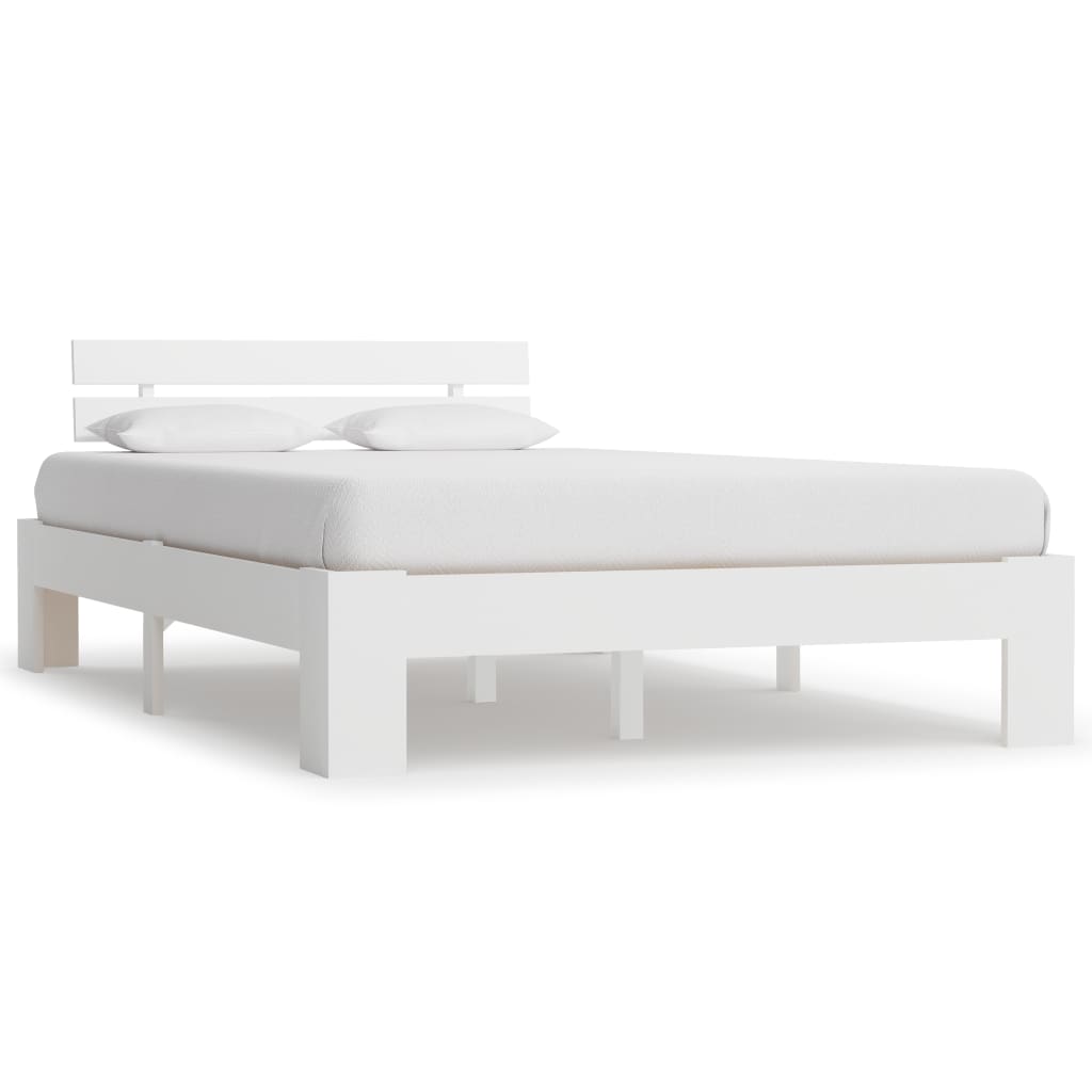 vidaXL Estrutura de cama 90x200 cm pinho maciço branco