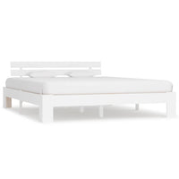 vidaXL Estrutura de cama 90x200 cm pinho maciço branco