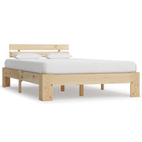 vidaXL Estrutura de cama 90x200 cm pinho maciço branco