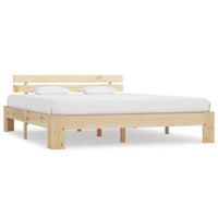 vidaXL Estrutura de cama 90x200 cm pinho maciço branco