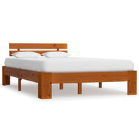 vidaXL Estrutura de cama 90x200 cm pinho maciço branco