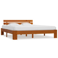 vidaXL Estrutura de cama 90x200 cm pinho maciço branco