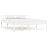 vidaXL Estrutura de cama 90x200 cm madeira pinho maciço branco