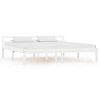 vidaXL Estrutura de cama 90x200 cm madeira pinho maciço branco