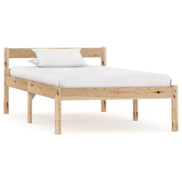 vidaXL Estrutura de cama 90x200 cm madeira pinho maciço branco