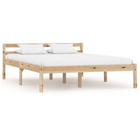 vidaXL Estrutura de cama 90x200 cm madeira pinho maciço branco