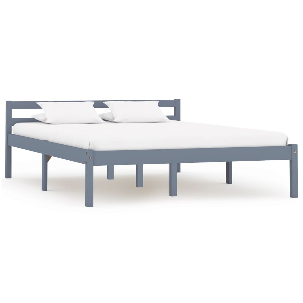 vidaXL Estrutura de cama 90x200 cm madeira pinho maciço branco