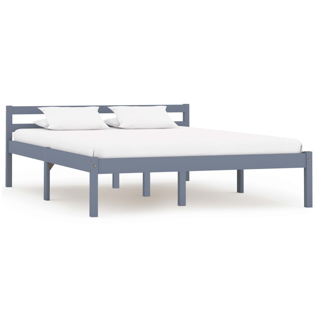 vidaXL Estrutura de cama 90x200 cm madeira pinho maciço branco
