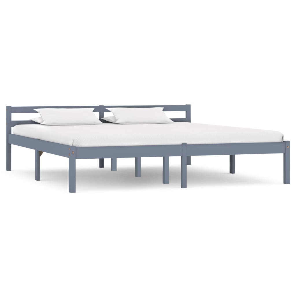 vidaXL Estrutura de cama 90x200 cm madeira pinho maciço branco