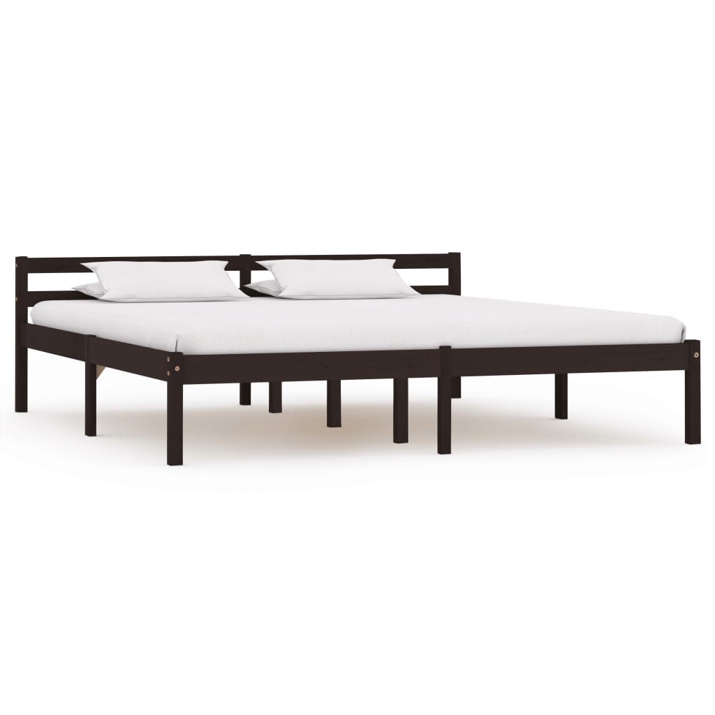 vidaXL Estrutura de cama 90x200 cm madeira pinho maciço branco