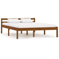 vidaXL Estrutura de cama 90x200 cm madeira pinho maciço branco