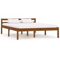 vidaXL Estrutura de cama 90x200 cm madeira pinho maciço branco
