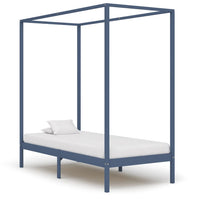 vidaXL Estrutura de cama com toldo 100x200 cm pinho maciço
