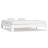 vidaXL Estrutura de cama 90x200 cm pinho maciço branco