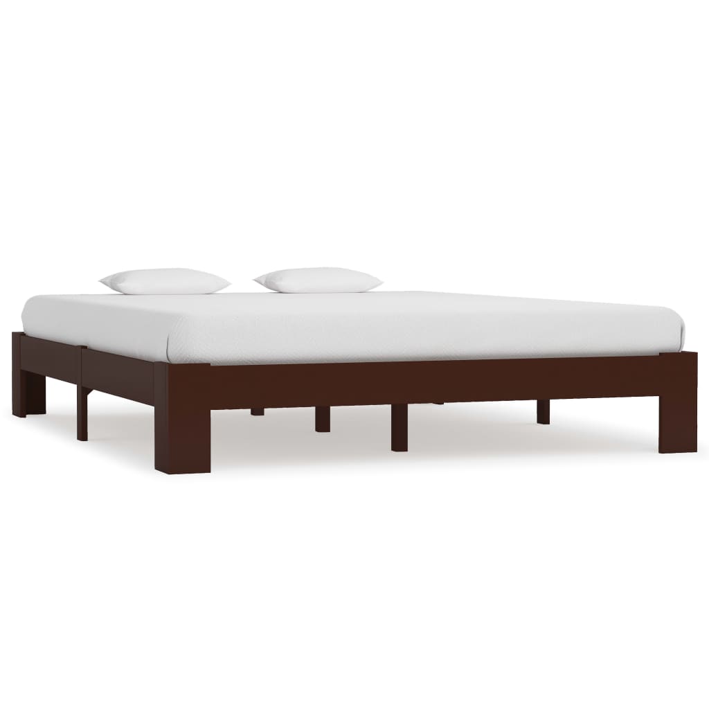 vidaXL Estrutura de cama 90x200 cm pinho maciço branco