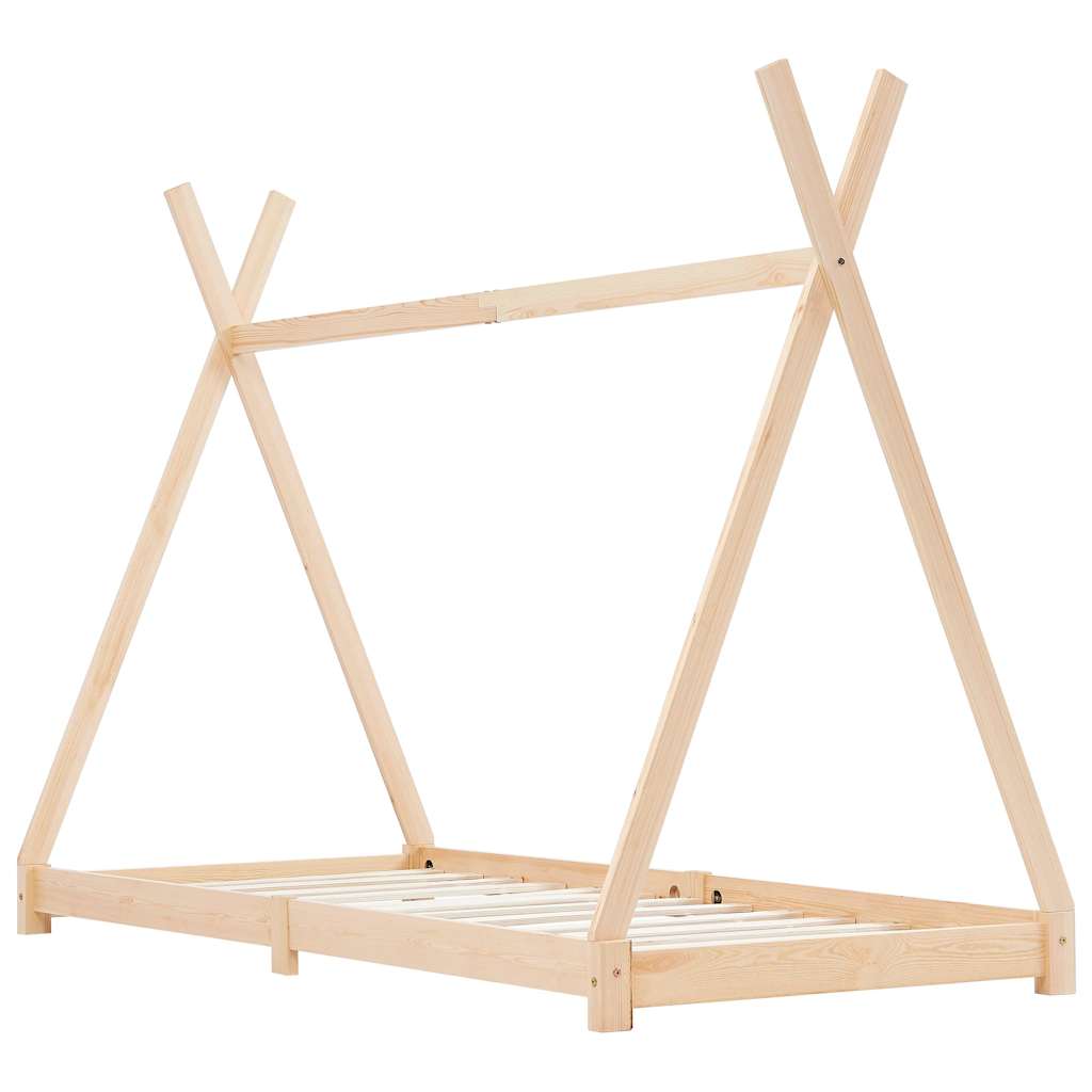 vidaXL Estrutura de cama p/ crianças 70x140 cm madeira de pinho maciça
