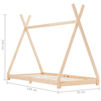 vidaXL Estrutura de cama p/ crianças 70x140 cm madeira de pinho maciça