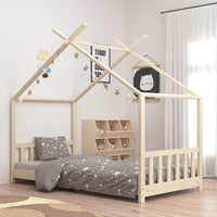 vidaXL Estrutura de cama p/ crianças 70x140 cm madeira de pinho maciça