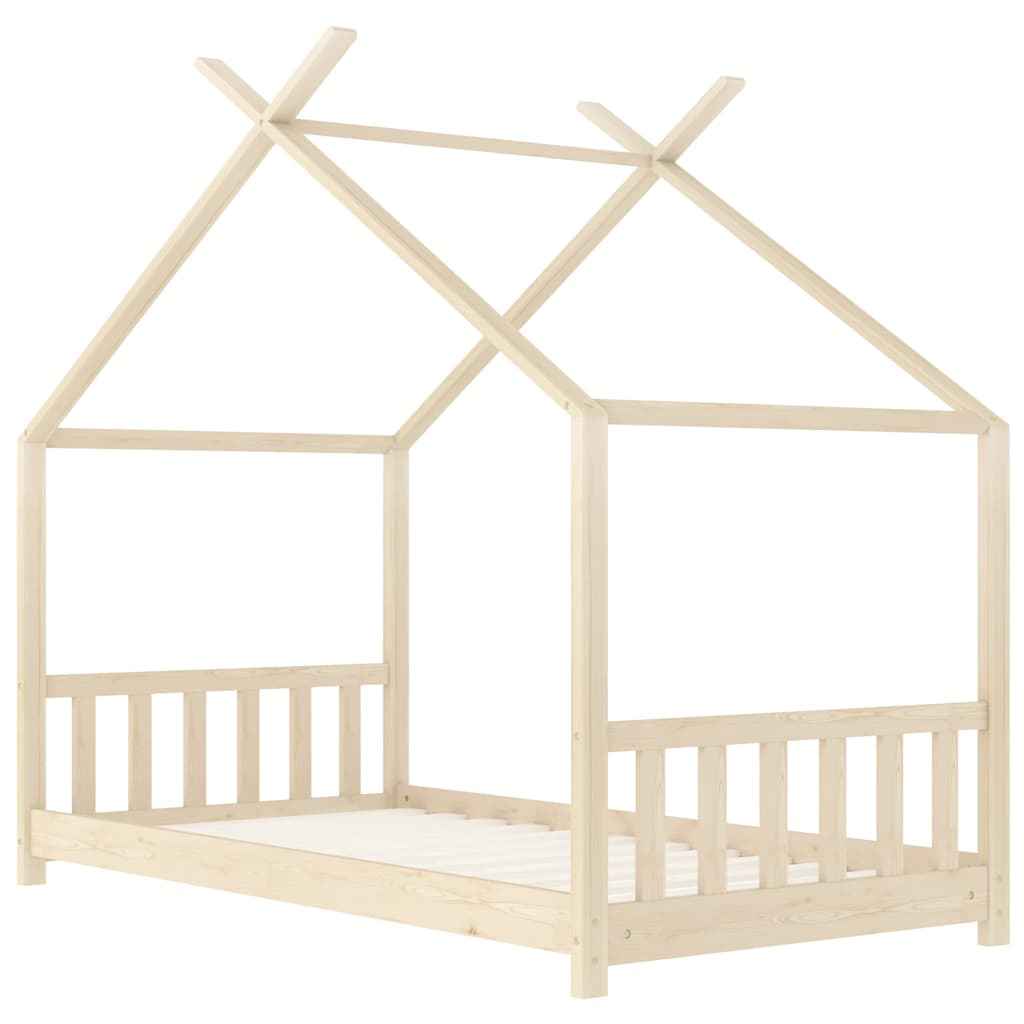 vidaXL Estrutura de cama p/ crianças 70x140 cm madeira de pinho maciça