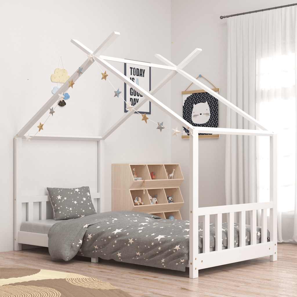vidaXL Estrutura de cama p/ crianças 70x140 cm madeira de pinho maciça