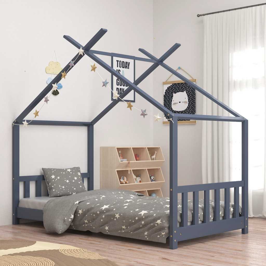 vidaXL Estrutura de cama p/ crianças 70x140 cm madeira de pinho maciça
