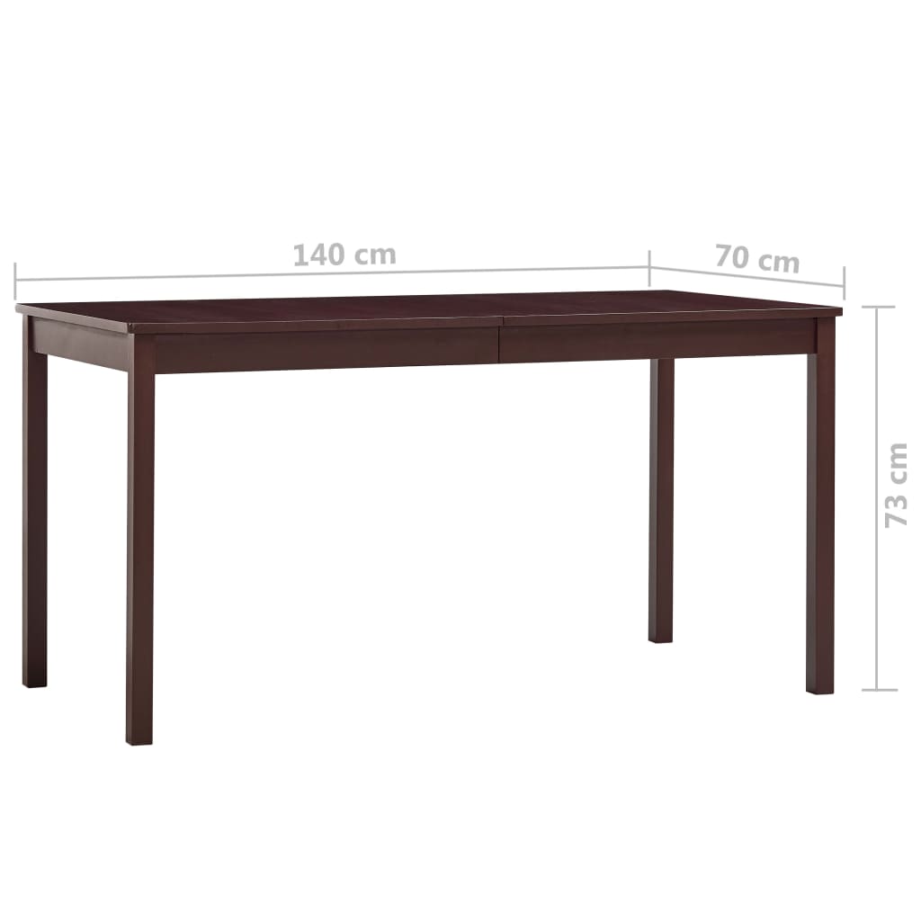 vidaXL Mesa de jantar 140x70x73 cm madeira de pinho branco