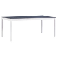 vidaXL Mesa de jantar 140x70x73 cm madeira de pinho branco
