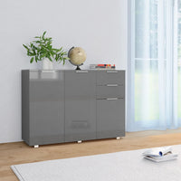 vidaXL Aparador 107x35x80,5 cm branco brilhante