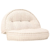 vidaXL Pufe modular de 2 lugares tecido em retalhos