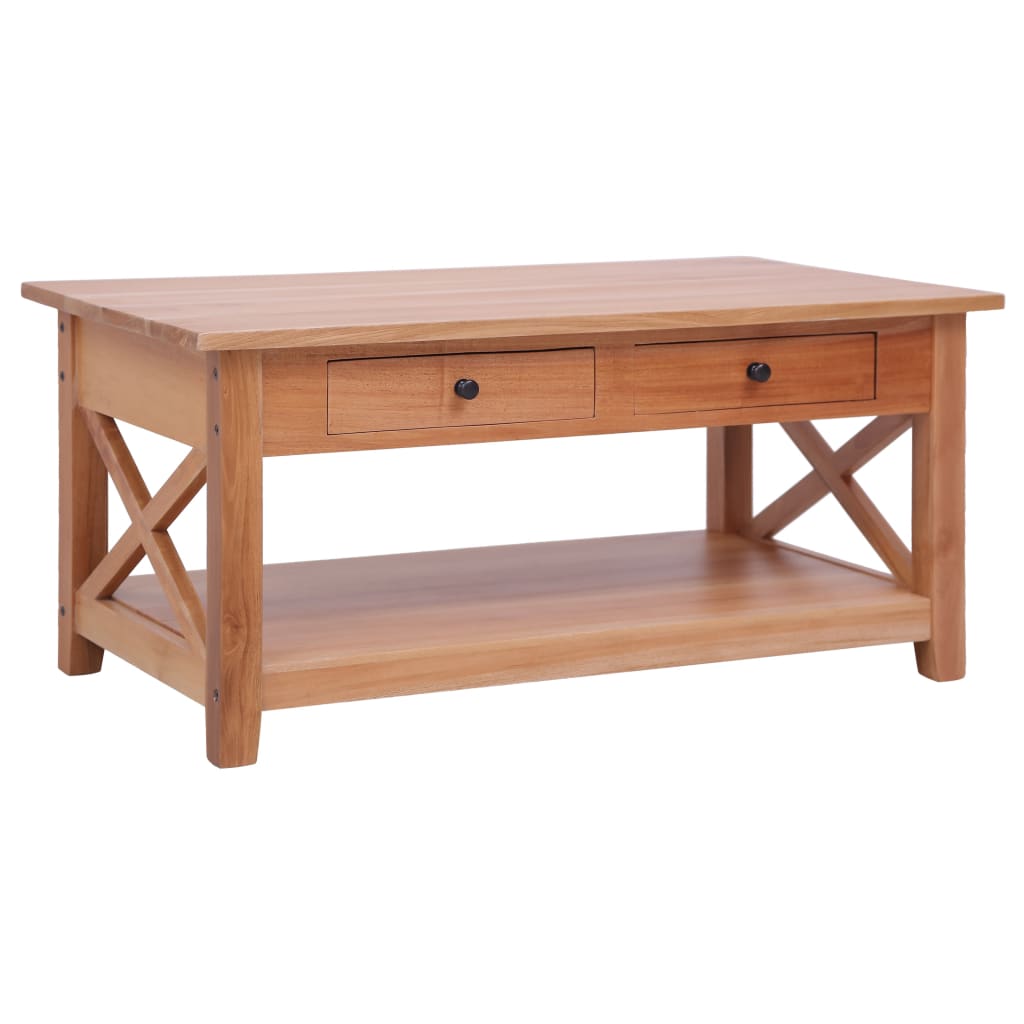 vidaXL Mesa de centro 100x55x46 cm madeira de mogno maciça castanho