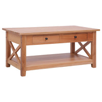 vidaXL Mesa de centro 100x55x46 cm madeira de mogno maciça castanho