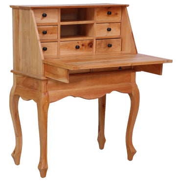 vidaXL Escrivaninha 78x42x103 cm madeira de mogno maciça castanho