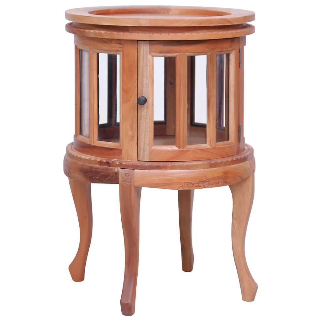 vidaXL Vitrina 50x50x76 cm madeira de mogno maciça castanho