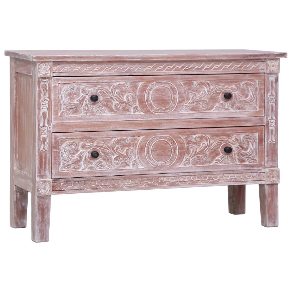 vidaXL Aparador com 2 gavetas 90x30x60 cm madeira de mogno maciça