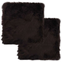 vidaXL Almofadas p/ cadeira 2 pcs 40x40cm pele carneiro genuína branca