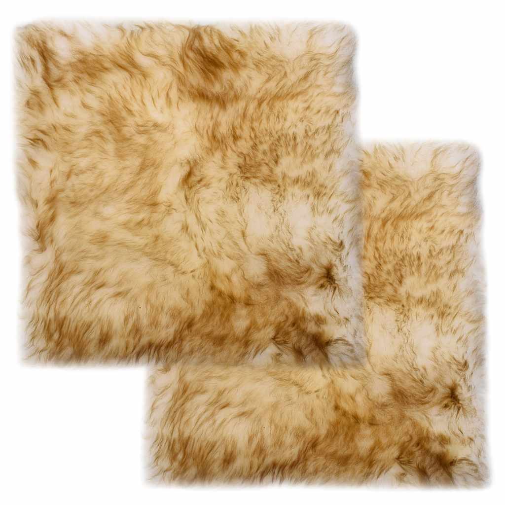 vidaXL Almofadas p/ cadeira 2 pcs 40x40cm pele carneiro genuína branca