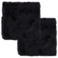 vidaXL Almofadas p/ cadeira 2 pcs 40x40cm pele carneiro genuína branca