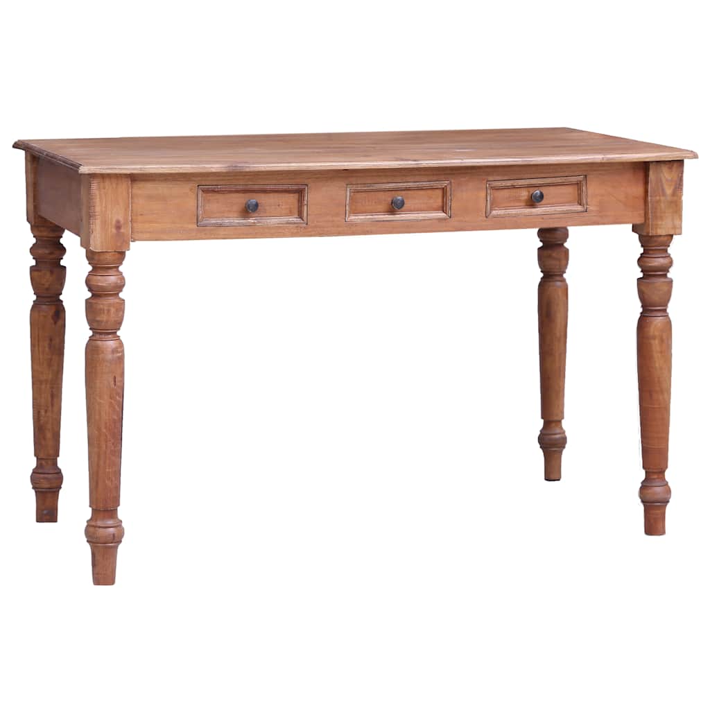 vidaXL Secretária com 3 gavetas 117x57x75 cm madeira de mogno maciça