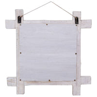 vidaXL Espelho de troncos 50x50 cm madeira de teca reciclada natural