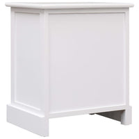 vidaXL Mesas de cabeceira 38x28x45 cm 2 pcs paulownia branco e natural